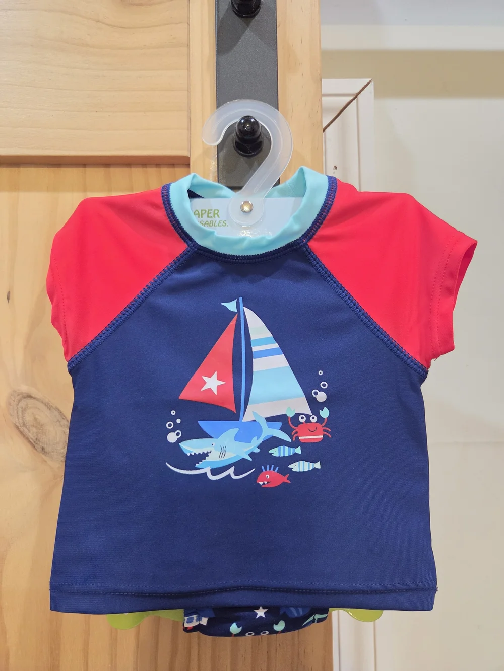 NWT | Swim Time Rash Guard And Reusable Swim Diaper | 3-6 Months